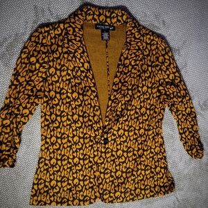 Leopard Print Blazer | Size Junior L |